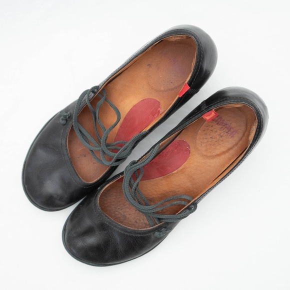 Camper Peu Nara Blue Leather Mary Jane Strap Heels Size 39 US 8.5 - Picture 2 of 8